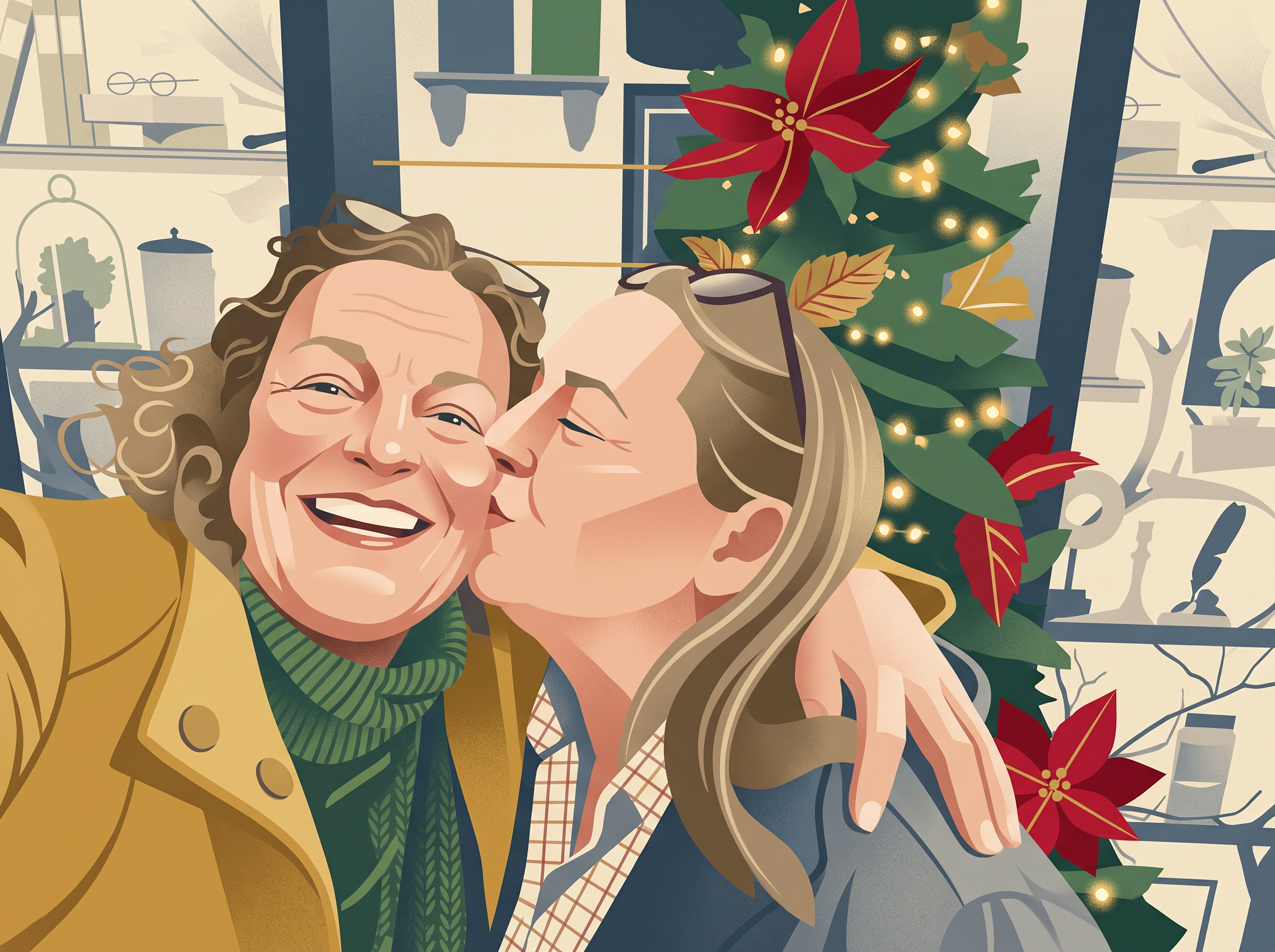 A kiss and a giggle